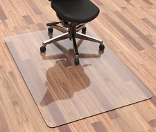 HOMEK 48” x 36” Clear Office Chair Mat Protector for Hard Floors, 1/8” Thick