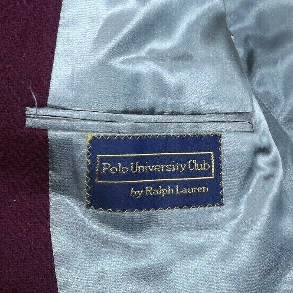 VINTAGE POLO UNIVERSITY CLUB RALPH LAUREN DEEP RED BLAZER VINTAGE POLO UNIVERSITY CLUB RALPH LAUREN DEEP RED BLAZER