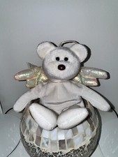 Ty Beanie Babies Halo the Angel Bear Toy 1998 RARE Brown Nose 