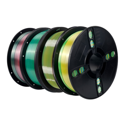 Kingroon 3D Printer Filament PLA Silk Rainbow 1KG 1.75mm Spule FDM Multicolor