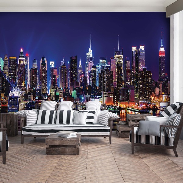 Consalnet Fototapete „New York“ Modern Blau 312X219 Cm Vlies, Abziehbar, Matt-image