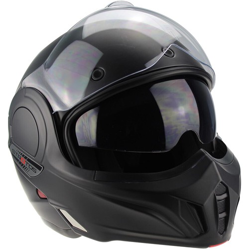 Viper F242 180° Flip Over P&J Rated Motorcycle Motorbike Helmet - Matt Black - Picture 4 of 12