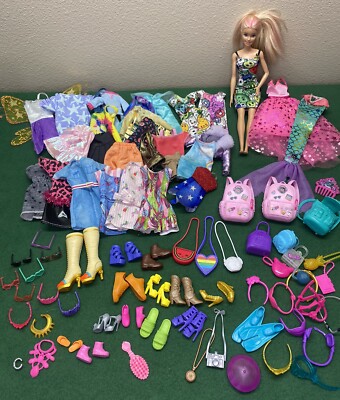 1990s 2000s Barbie Clothing Accessories LOT 2013 Mattel Doll Purse  Shoes