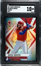 2021 Panini Chronicles Phoenix #10 Bryce Harper HOLO SILVER PRIZM SGC 10 GEM