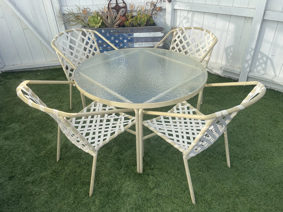 Vinyl strap patio chairs outlet