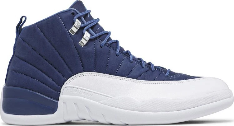 Jordan 12 blue and best sale white