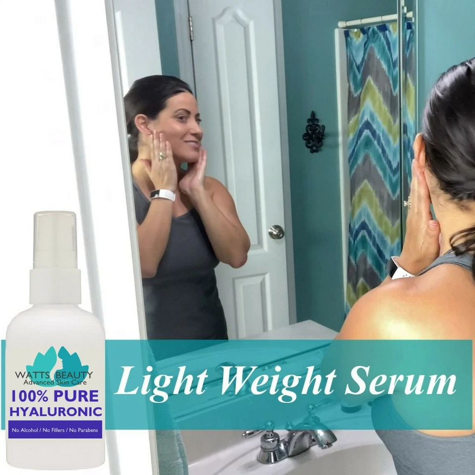 Watts Beauty 100% Pure Hyaluronic Acid Serum Fills Lines - No Drying Alcohol - Image 3 of 4