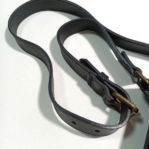 Sessùn Shoulder Crossbody Bag Leather Dark Navy Black w/Dust Bag USED Good Cond! - Picture 5 of 17