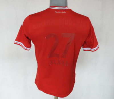  FC Bayern Munchen ユニフォーム Bayern Munchen 2013 Home Jersey #27 Alaba Adidas Red Shirt Size