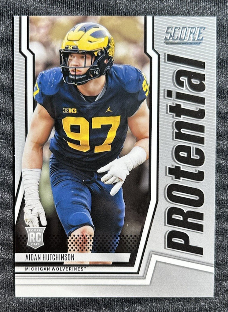 2022 Score - Protential Aidan Hutchinson #P-AH (RC) Michigan Wolverines