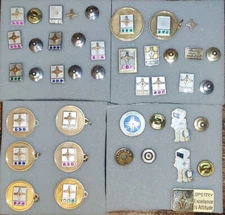 HUGE LOT VINTAGE SPERRY UNIVAC JEWEL SERVICE PIN 10K GOLD SAPPHIRE Q ROBOT 95g 