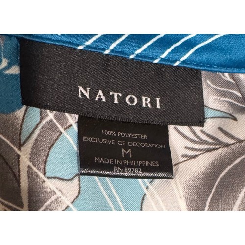 Natori Women's Floral Muu Muu Kimono Duster Robe Maxi Kaftan Zip Pockets SZ M - Picture 4 of 11