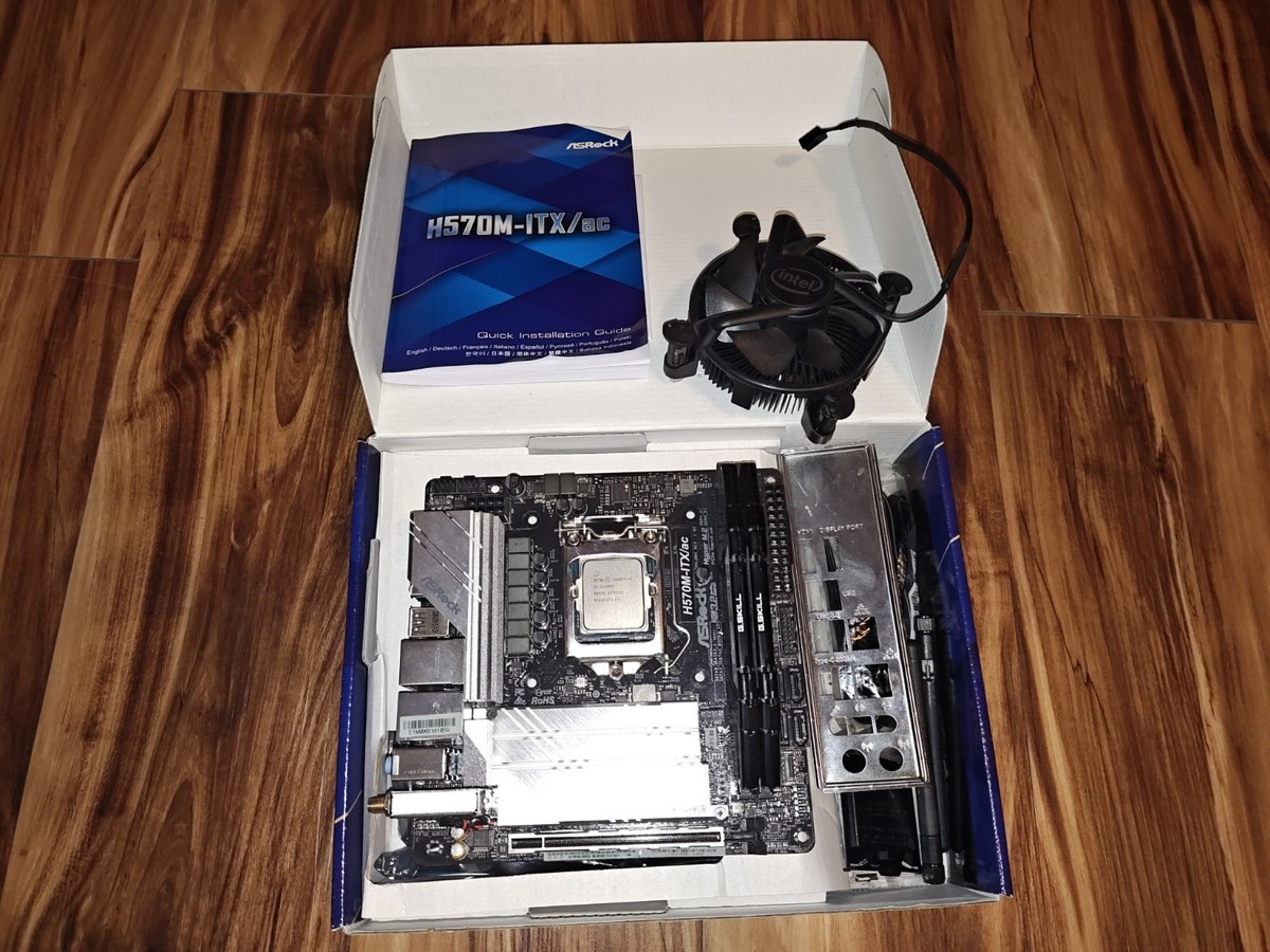 【ITX/Dual LAN】i5-11400 H570M 32GB AXP90 ASRock H570M-ITX/ac MB, Intel i5 11400f CPU, 2x16gb 3600 32gb ddr4