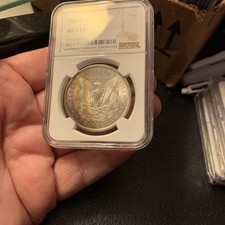 1884 O Star * NGC Morgan MS63 MS 63 Silver Dollar $1 Rainbow Toning Toned