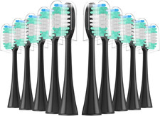 Replacement Toothbrush Heads 10 Pack Compatible with Aquasonic Black Series, Vib