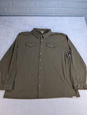 Eddie Bauer Travex Men's 2XLT Tall Button Up Long Sleeve Shirt Green