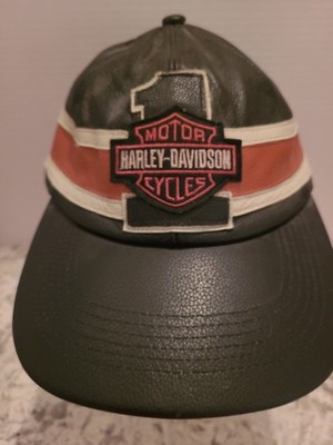 Harley Davidson Motorcycles Leather Black Hat With Tags