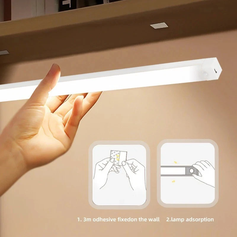 LED RECARGABLE COCINA DEBAJO ARMARIO ARMARIO TIRA LUCES ENLACE BLANCO FRÍO CÁLIDO