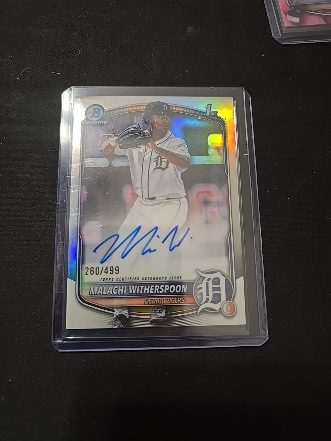 Malachi Witherspoon 2025 Bowman Draft Chrome 1st Refractor Auto /499 Tigers