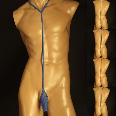 Elegant Mesh Thong with Suspender Straps Men's Underwear Seductive Design