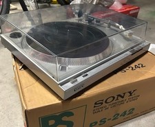 Working Sony PS-242 Direct Drive Turntable Record Player. Original Box.