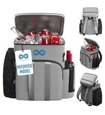 Insulated Backpack Cooler - 54 Cans, 24 Hour Cooling, Everlasting Comfort