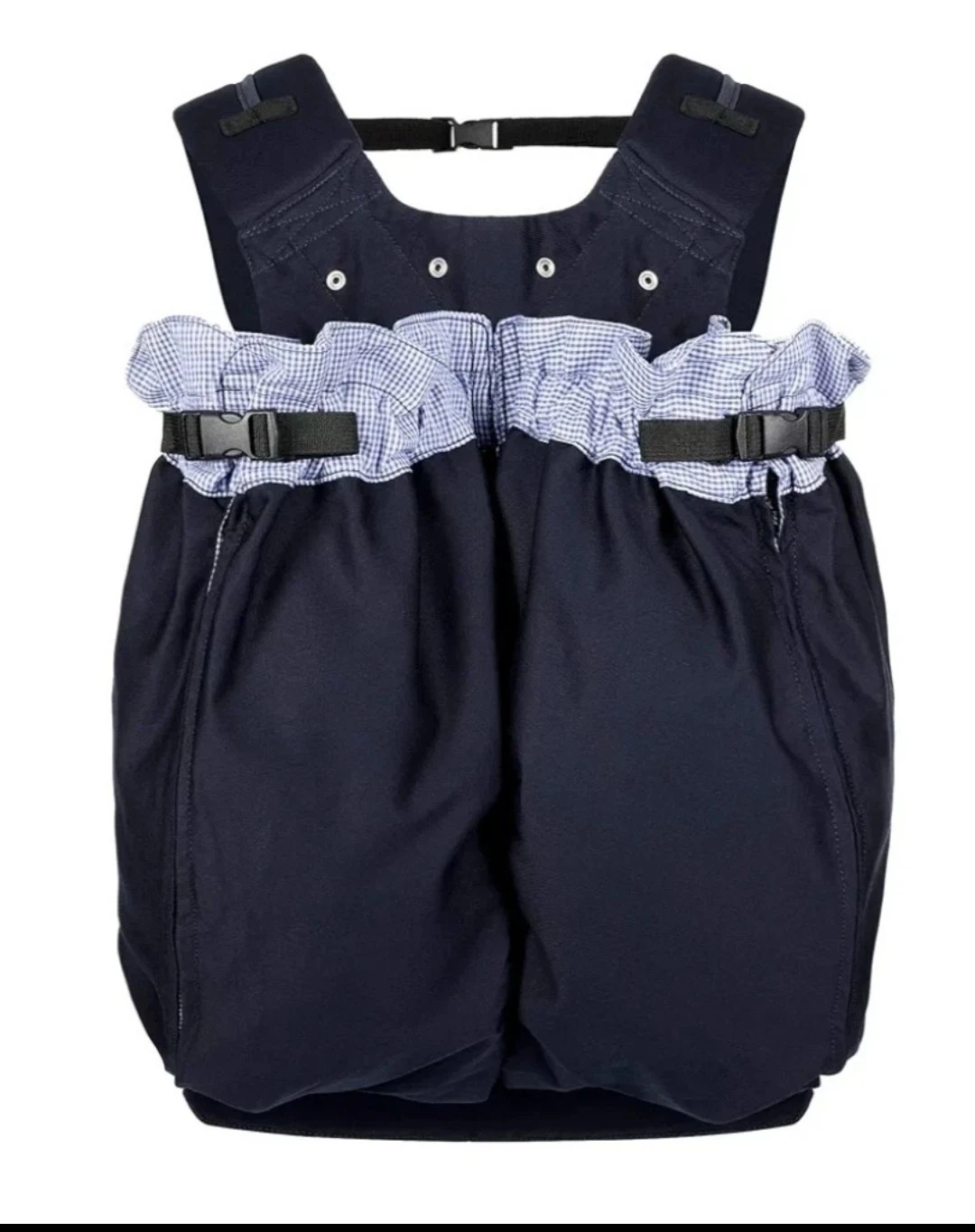 TWIN WEEGO BABY CARRIER SLING NAVY BLUE & CHECK DETAIL RRP £159 WEEGO DOUBLE
Opens in a new window o