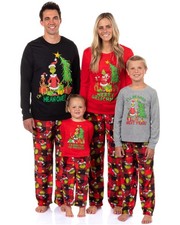Dr. Seuss The Grinch Pajamas Buffalo Plaid Matching Family Sleepwear
