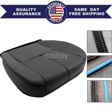 For 2007-2014 Chevy Tahoe Ls Lt Ltz Driver Bottom Leather Seat Cover Black 193