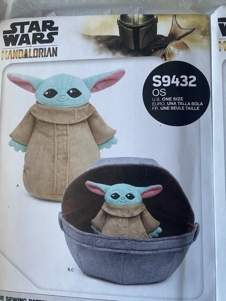 Simplicity Star Wars LOT of 3 Sewing Patterns Bags, Baby Accessories Plush Uncut - Image 4 of 4