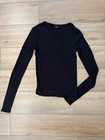 Urban Outfitters Ribbed Long Sleeve Top Black Out From Under Medium Y2K Minimal
