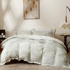 Set Of 3 Duvet Cover Queen Size Floral Pattern Ultra Soft 100 Cotton OAITE