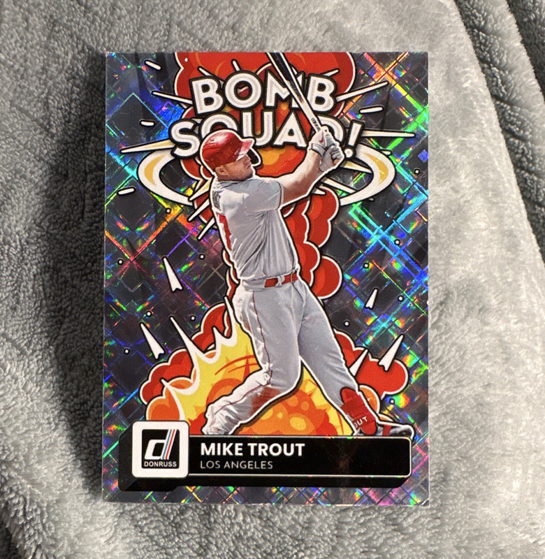 2022 Panini Donruss Mike Trout Bomb Squad Insert #BS-8 Los Angeles Angels