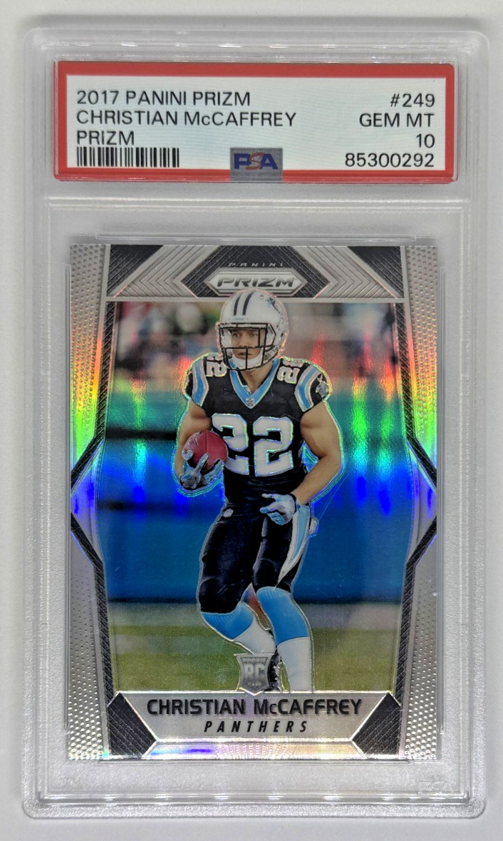 2017 Prizm CHRISTIAN McCAFFREY #249 Silver Prizm (RC) - PSA 10