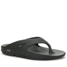 Oofos OOriginal Flip Flops Unisex M6-W8 Black Slip On Comfort Sandals GAL873