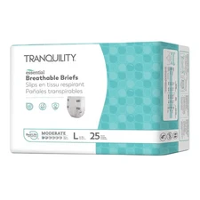 Tranquility Essential Incontinence Brief L Breathable 2966-100 25 Ct