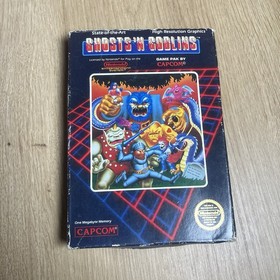 Ghosts 'n Goblins Hangtab 5 Screw Nintendo NES Complete in Box CIB