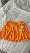 No Boundaries Orange Pleated Tennis Skort Wom...