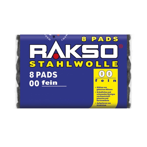 Stahlwolle Pads Fein 00-8 Rakso Holz GläTten Reinigen Kunststoffjalousien-image