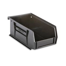 Uline Plastic Stackable Bins - 7 1⁄2 x 4 x 3", Black Model # S-12414BL