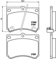 Bremsbelagsatz, Scheibenbremse P 49 011 Brembo FüR Mazda