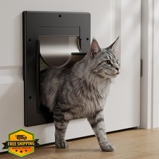 PETCOMING Cat Door Black