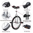 20" Silver Unicycle Cycling Scooter Circus Bike Skidproof Tire Balance Exercise — photo 3