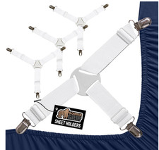 GORILLA GRIP Patent Pending Bed Sheet Holders, Adjustable Elastic Fasteners with