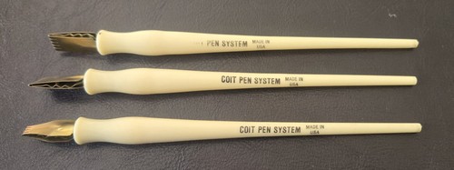 Lot Of 3 Vintage Coit System Lettering Calligraphy Pen Made In USA 