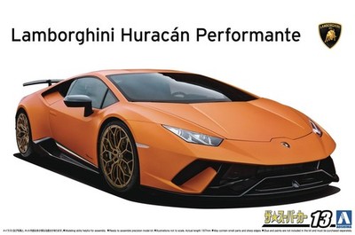 Lamborghini Huracan Performante 2017 model kit 1/24 scale Aoshima V10 engine car