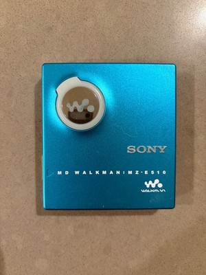 As-is Sony MZ-E510 Blue MiniDisc Player MD Walkman [FOR PARTS / REPAIR]