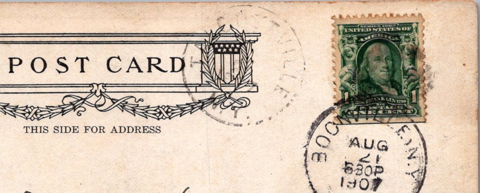 Sugar River Talcottsville New York NY 1907 Waterfall Rock Ledges Horr Postcard