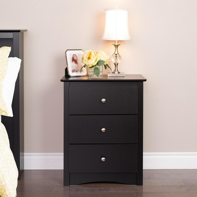 Prepac 3-Drawer Tall Nightstand