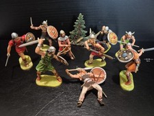 Lot of 10 Elastolin Vikings Warriors Vintage 8500's